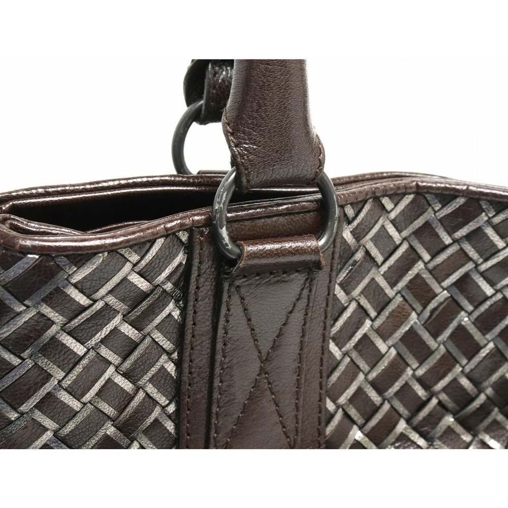 Bottega Veneta Handbag Leather Brown Intrecciato - Picture 7 of 9